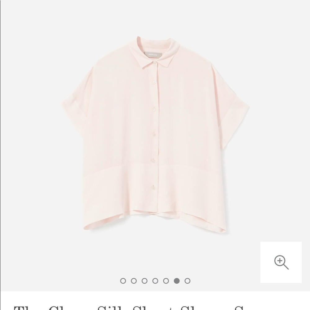 The Clean Silk Short-Sleeve Square Shirt (blush)